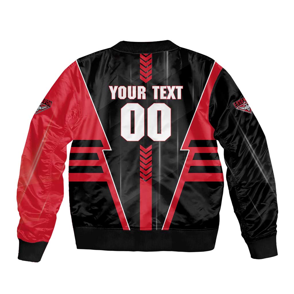Personalized Essendon Bombers Bomber Jacket Modern Geometric Sports Graphic Style