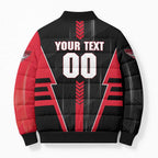 Personalized Essendon Bombers Bomber Puffer Jacket Modern Geometric Sports Graphic Style