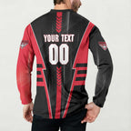 Personalized Essendon Bombers Button Sweatshirt Modern Geometric Sports Graphic Style