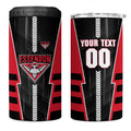 Personalized Essendon Bombers 4 in 1 Can Cooler Tumbler Modern Geometric Sports Graphic Style