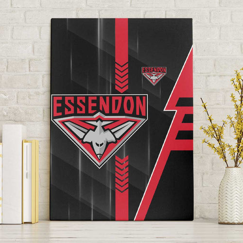 Essendon Bombers Canvas Wall Art Modern Geometric Sports Graphic Style
