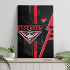 Essendon Bombers Canvas Wall Art Modern Geometric Sports Graphic Style