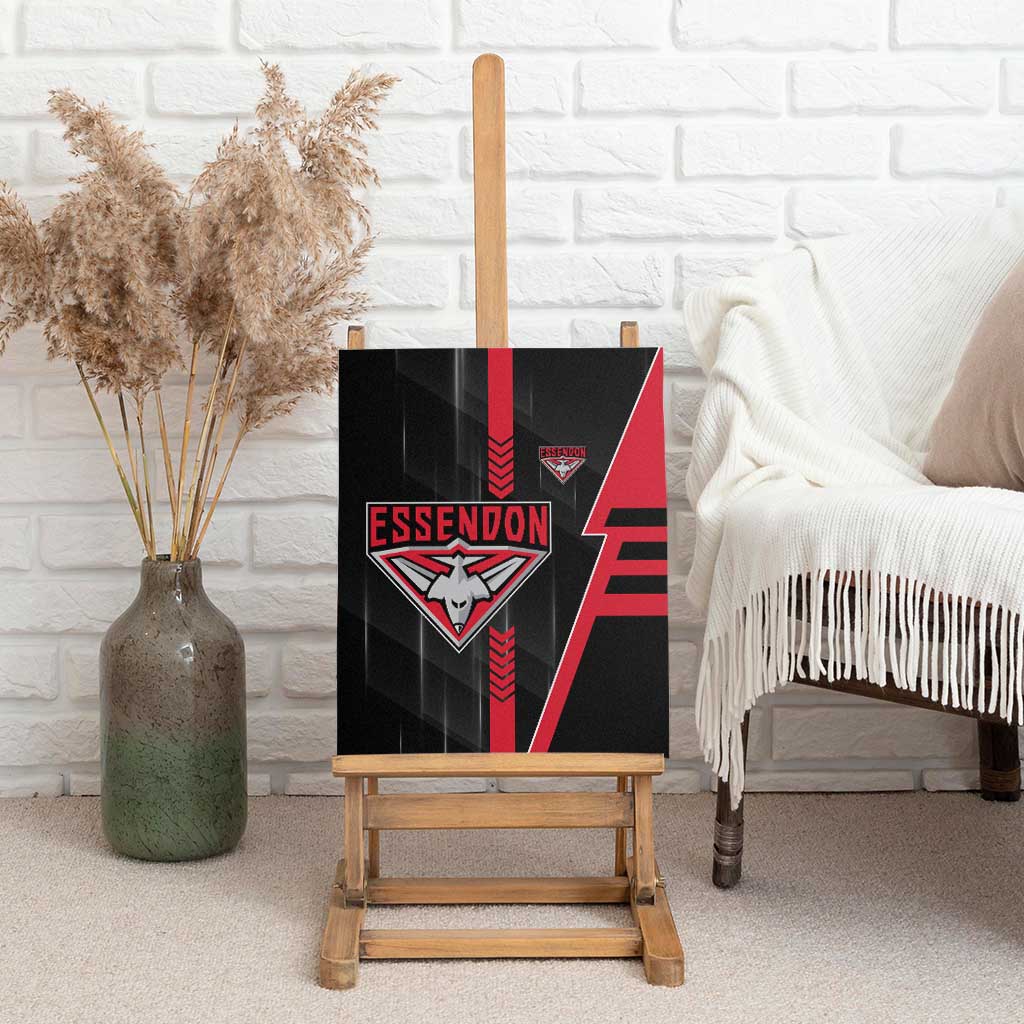 Essendon Bombers Canvas Wall Art Modern Geometric Sports Graphic Style