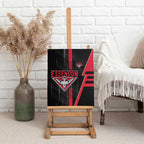 Essendon Bombers Canvas Wall Art Modern Geometric Sports Graphic Style