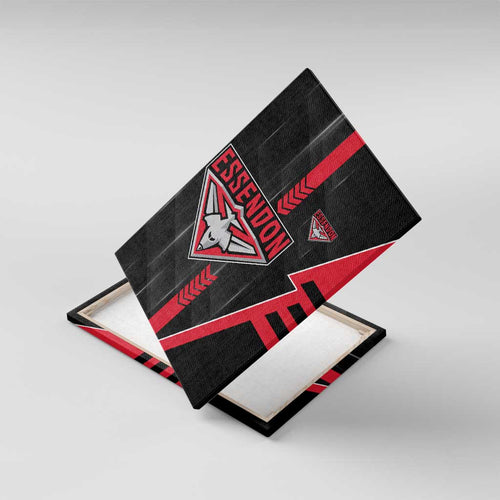 Essendon Bombers Canvas Wall Art Modern Geometric Sports Graphic Style