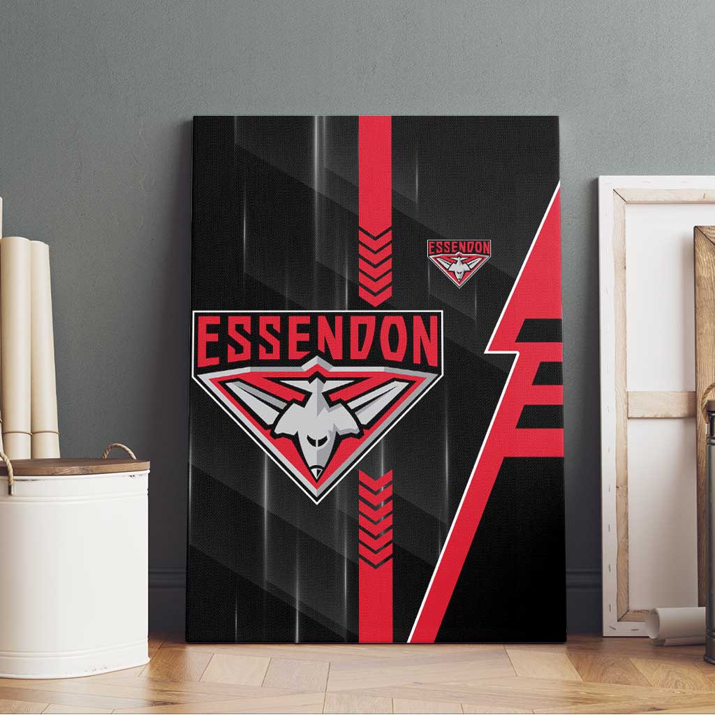 Essendon Bombers Canvas Wall Art Modern Geometric Sports Graphic Style
