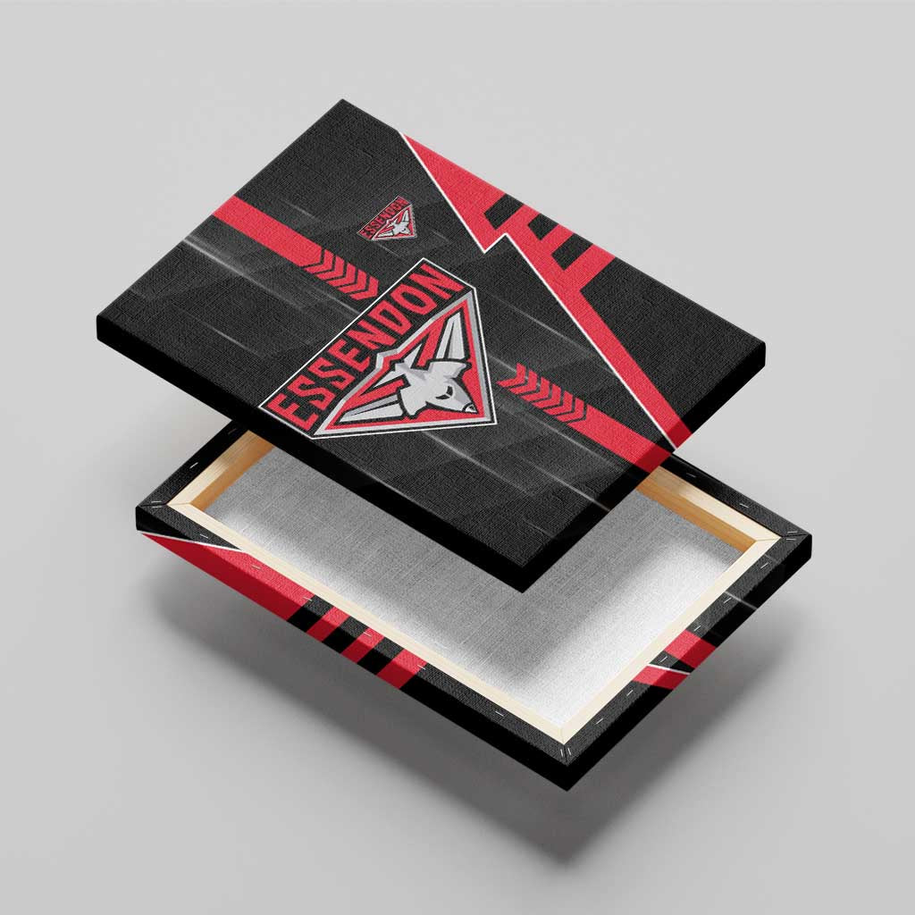 Essendon Bombers Canvas Wall Art Modern Geometric Sports Graphic Style
