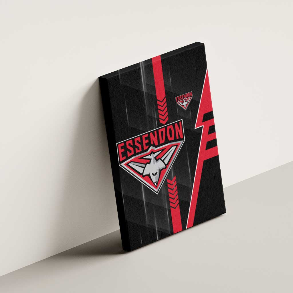Essendon Bombers Canvas Wall Art Modern Geometric Sports Graphic Style