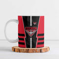 Personalized Essendon Bombers Ceramic Mug Modern Geometric Sports Graphic Style