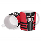 Personalized Essendon Bombers Ceramic Mug Modern Geometric Sports Graphic Style