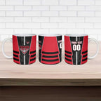 Personalized Essendon Bombers Ceramic Mug Modern Geometric Sports Graphic Style