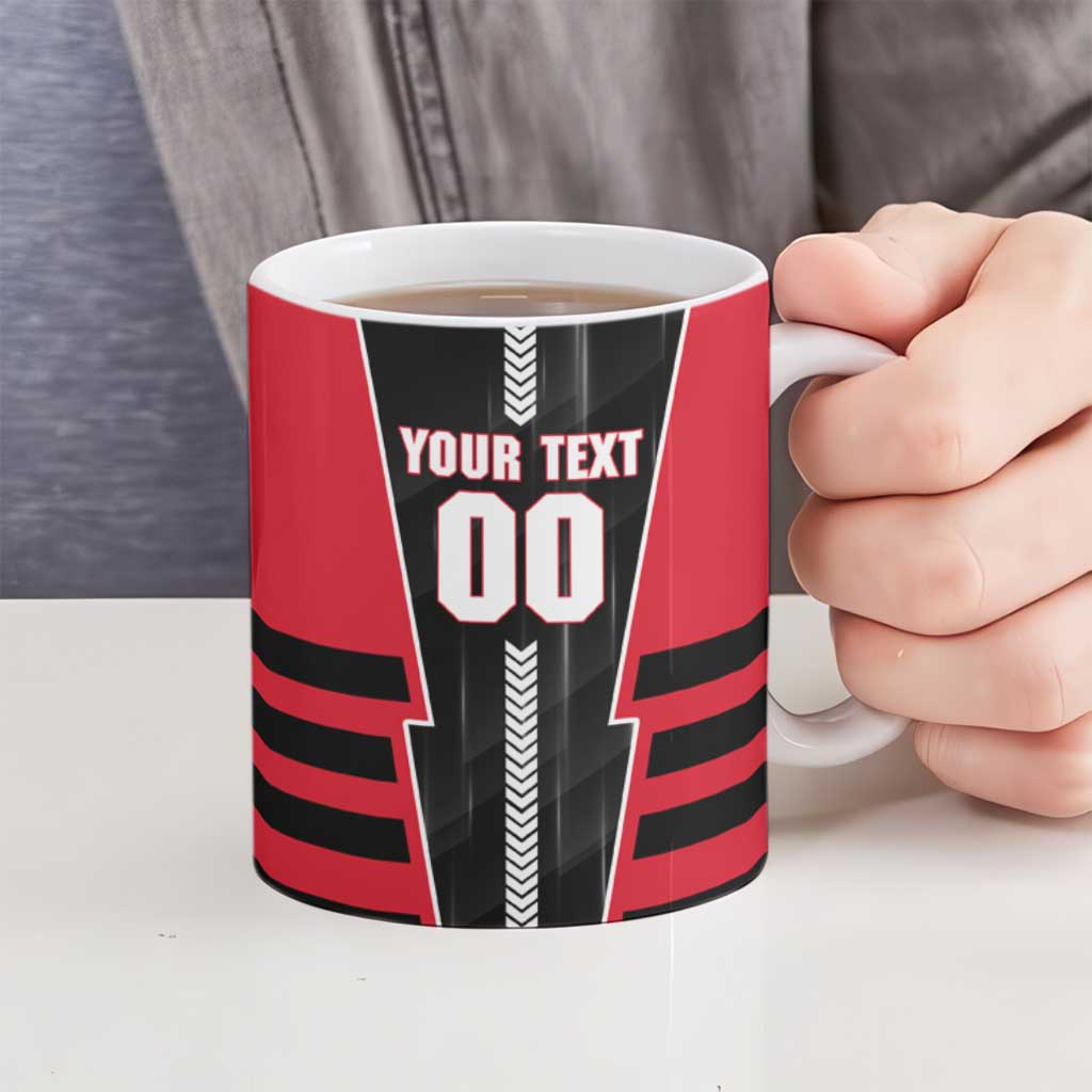 Personalized Essendon Bombers Ceramic Mug Modern Geometric Sports Graphic Style