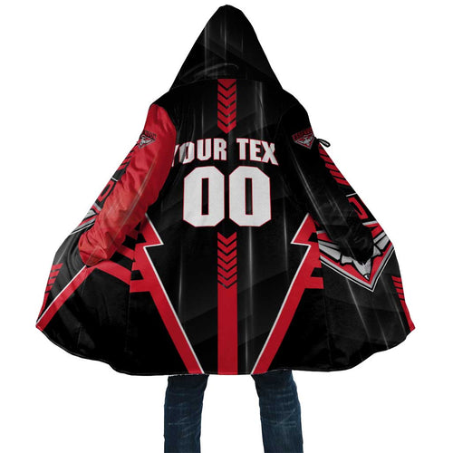 Personalized Essendon Bombers Cloak Modern Geometric Sports Graphic Style