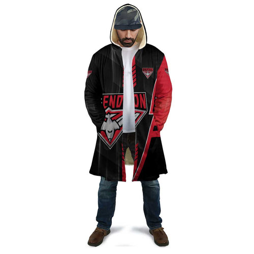 Personalized Essendon Bombers Cloak Modern Geometric Sports Graphic Style