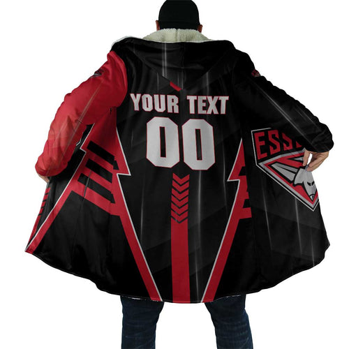 Personalized Essendon Bombers Cloak Modern Geometric Sports Graphic Style