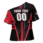 Personalized Essendon Bombers Cross Shoulder Shirt Modern Geometric Sports Graphic Style