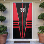 Personalized Essendon Bombers Door Cover Modern Geometric Sports Graphic Style