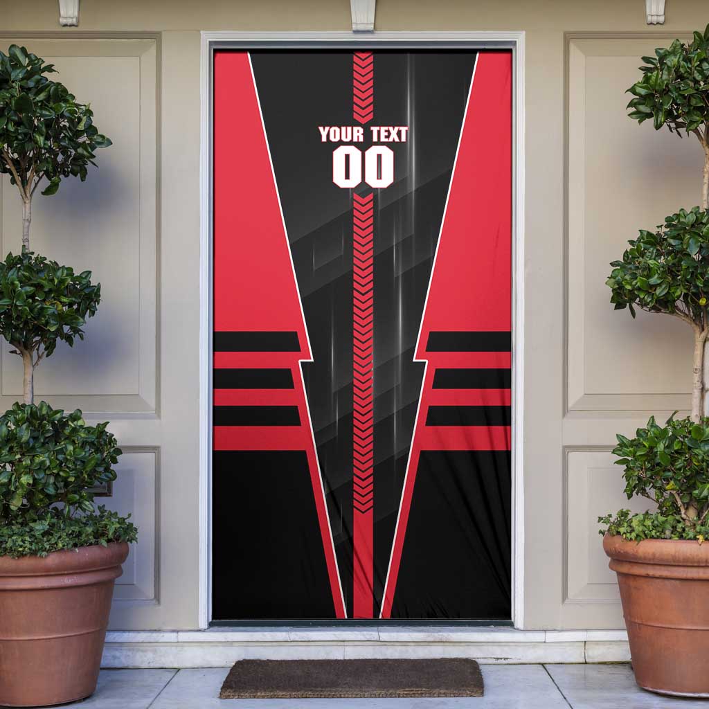 Personalized Essendon Bombers Door Cover Modern Geometric Sports Graphic Style