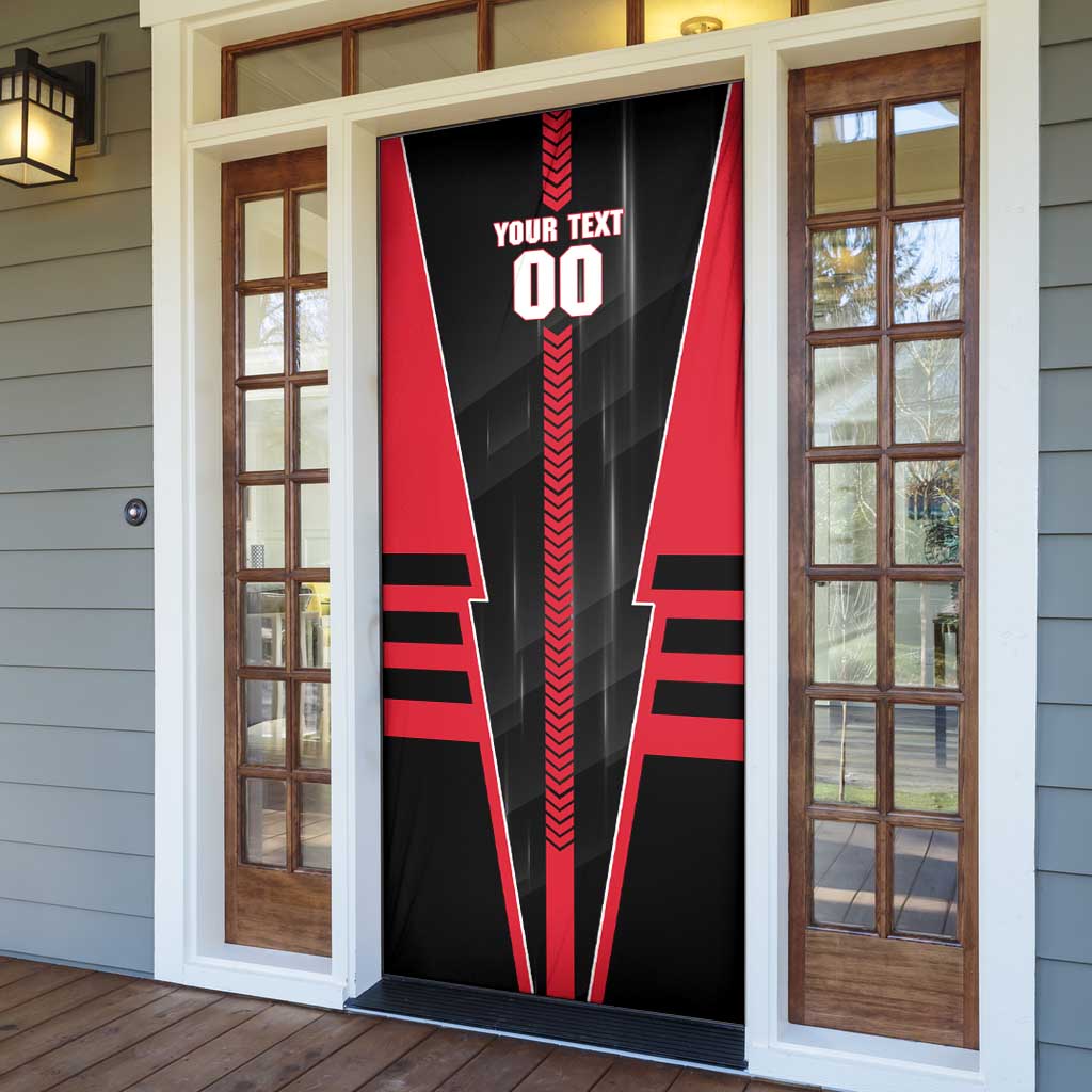 Personalized Essendon Bombers Door Cover Modern Geometric Sports Graphic Style