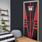 Personalized Essendon Bombers Door Cover Modern Geometric Sports Graphic Style