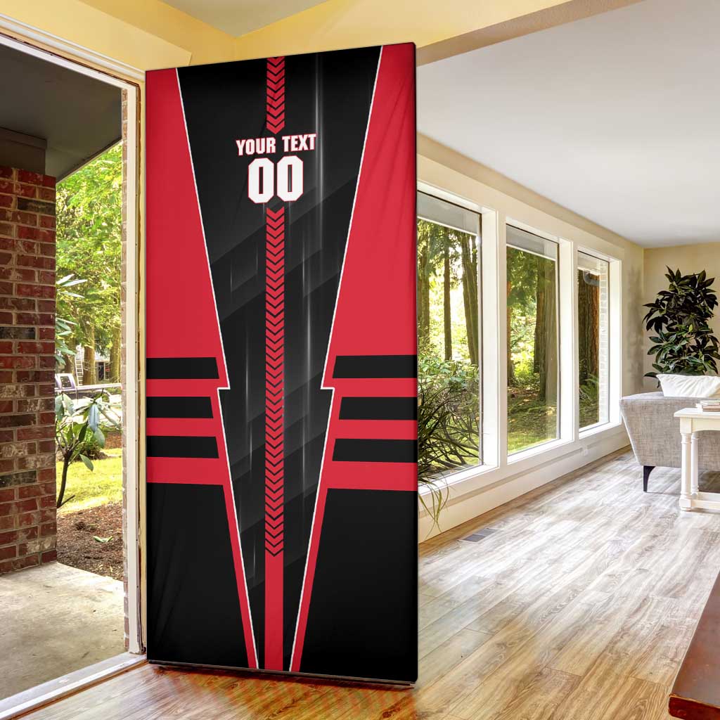 Personalized Essendon Bombers Door Cover Modern Geometric Sports Graphic Style