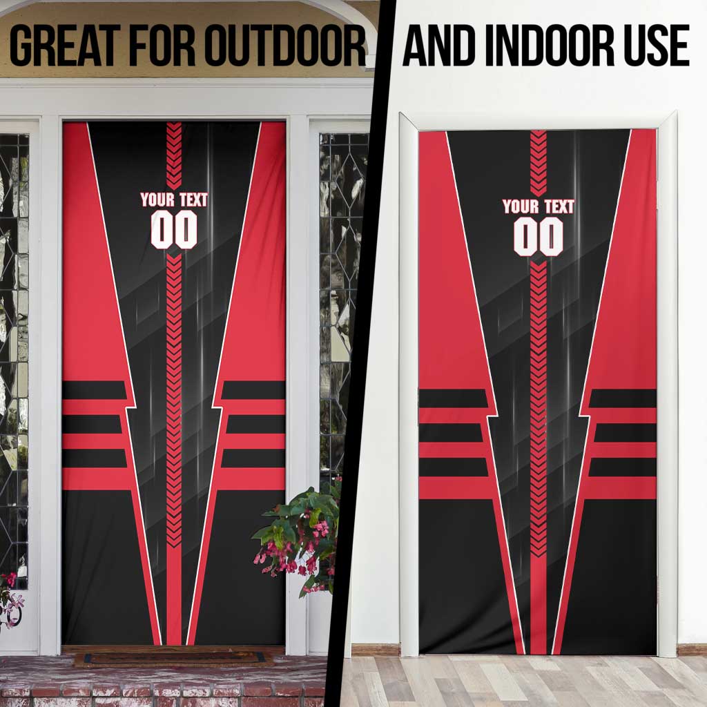 Personalized Essendon Bombers Door Cover Modern Geometric Sports Graphic Style