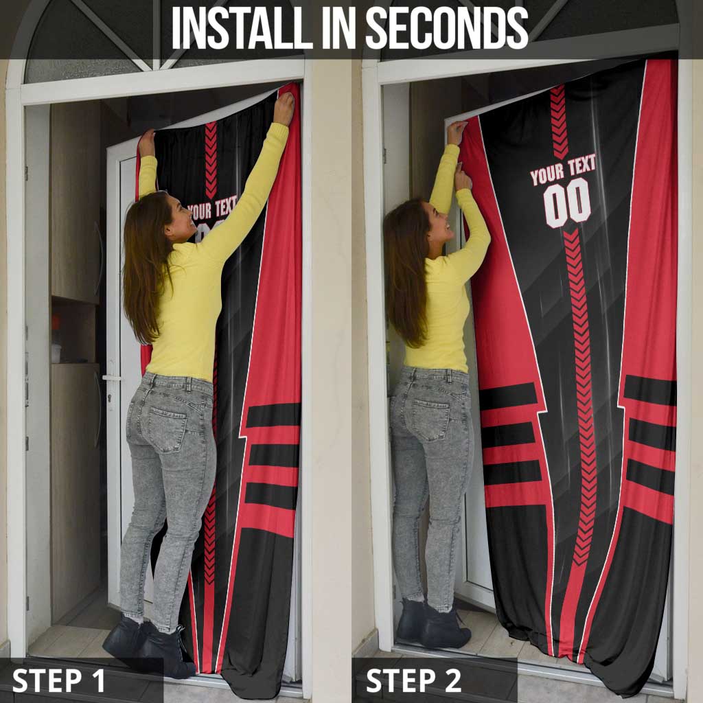 Personalized Essendon Bombers Door Cover Modern Geometric Sports Graphic Style