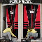 Personalized Essendon Bombers Door Cover Modern Geometric Sports Graphic Style