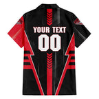 Personalized Essendon Bombers Family Matching Off The Shoulder Long Sleeve Dress and Hawaiian Shirt Modern Geometric Sports Graphic Style