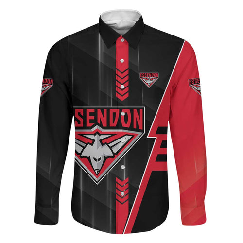 Personalized Essendon Bombers Family Matching Puletasi and Hawaiian Shirt Modern Geometric Sports Graphic Style