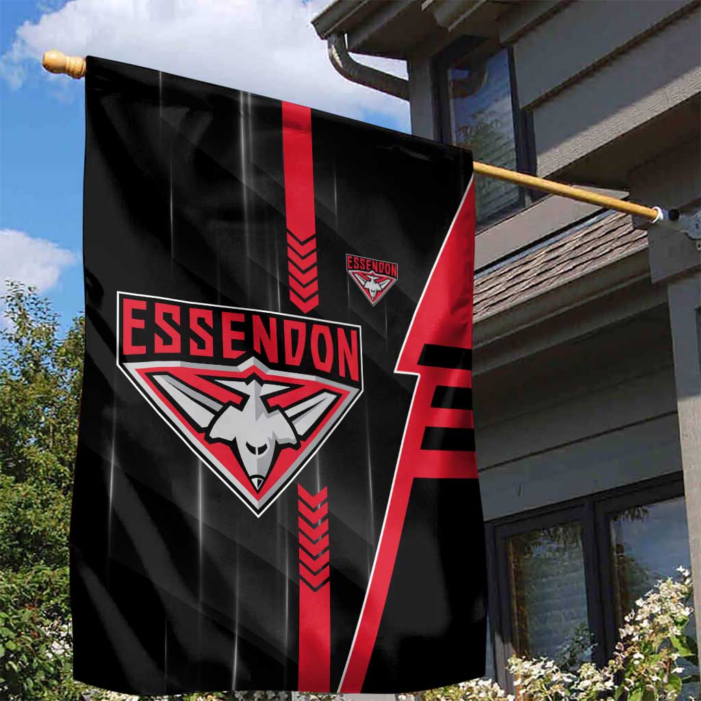 Essendon Bombers Garden Flag Modern Geometric Sports Graphic Style