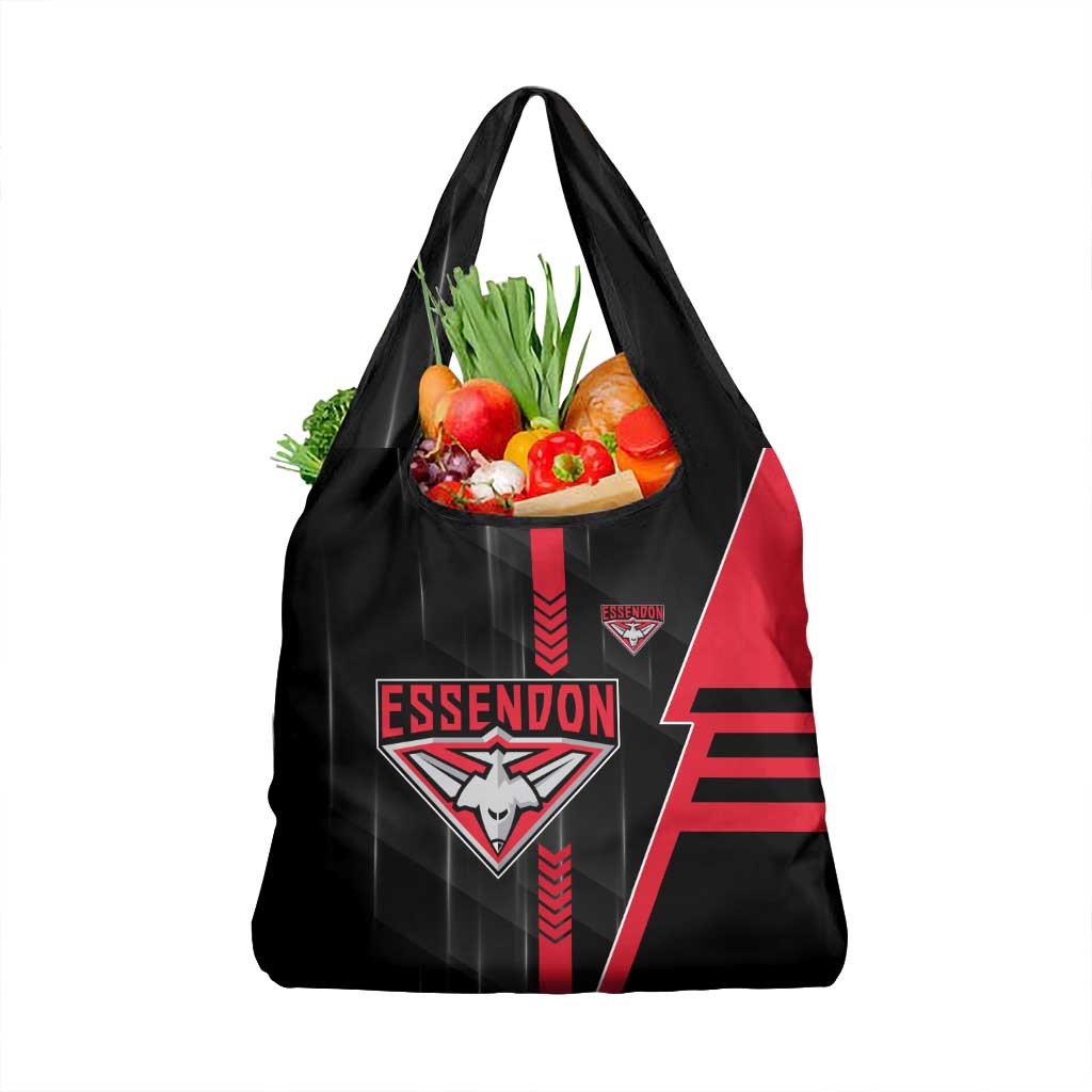 Essendon Bombers Grocery Bag Modern Geometric Sports Graphic Style