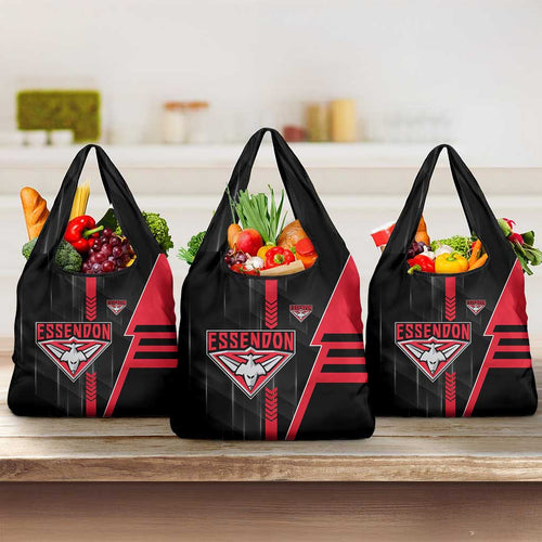 Essendon Bombers Grocery Bag Modern Geometric Sports Graphic Style