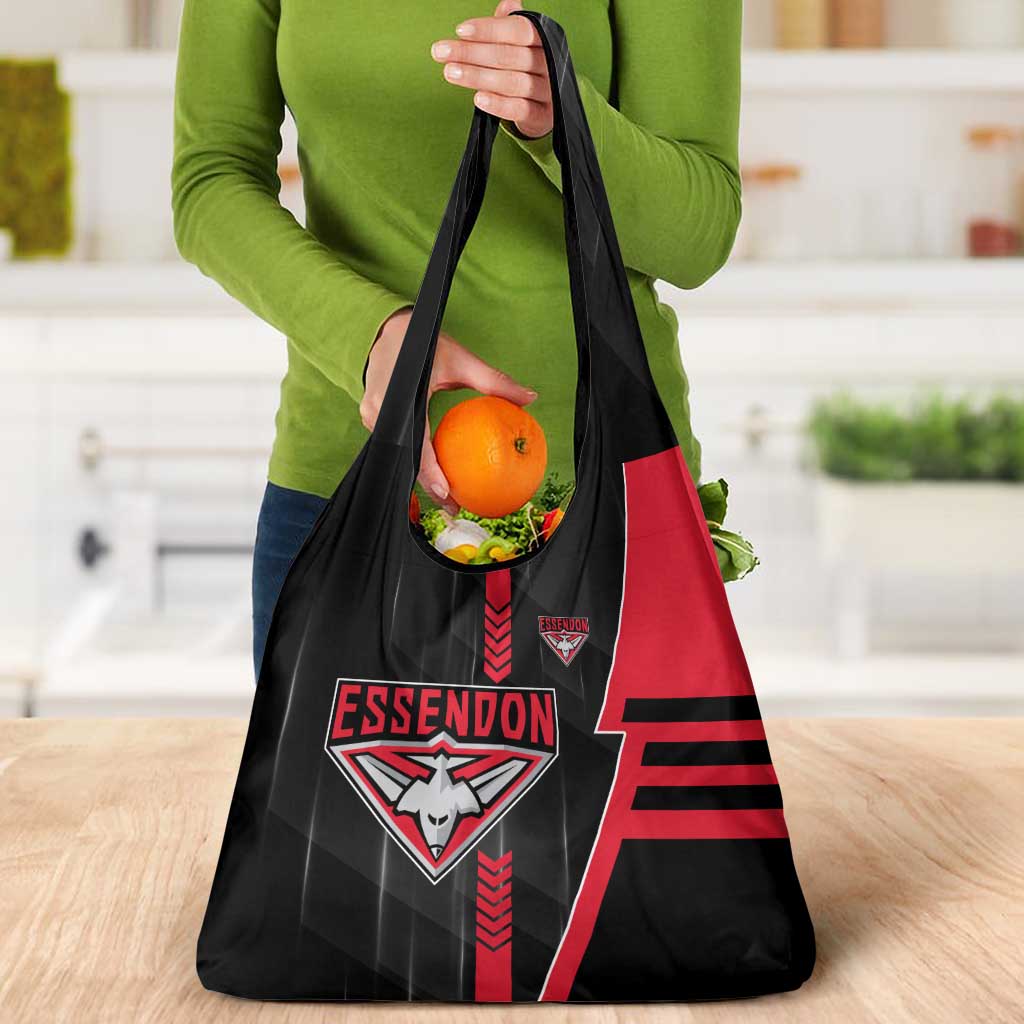 Essendon Bombers Grocery Bag Modern Geometric Sports Graphic Style