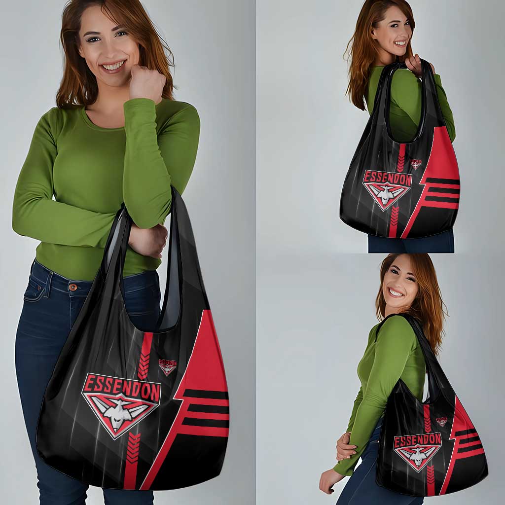 Essendon Bombers Grocery Bag Modern Geometric Sports Graphic Style