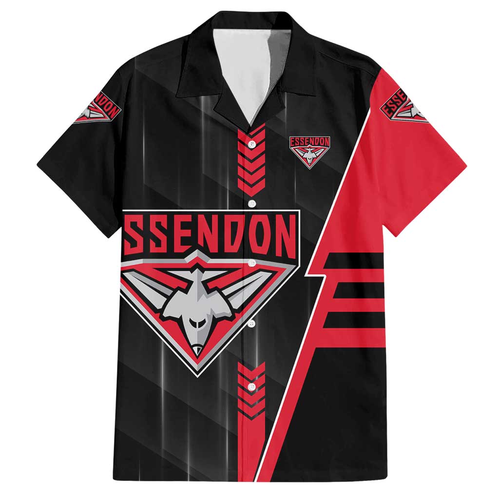 Personalized Essendon Bombers Hawaiian Shirt Modern Geometric Sports Graphic Style