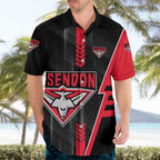 Personalized Essendon Bombers Hawaiian Shirt Modern Geometric Sports Graphic Style