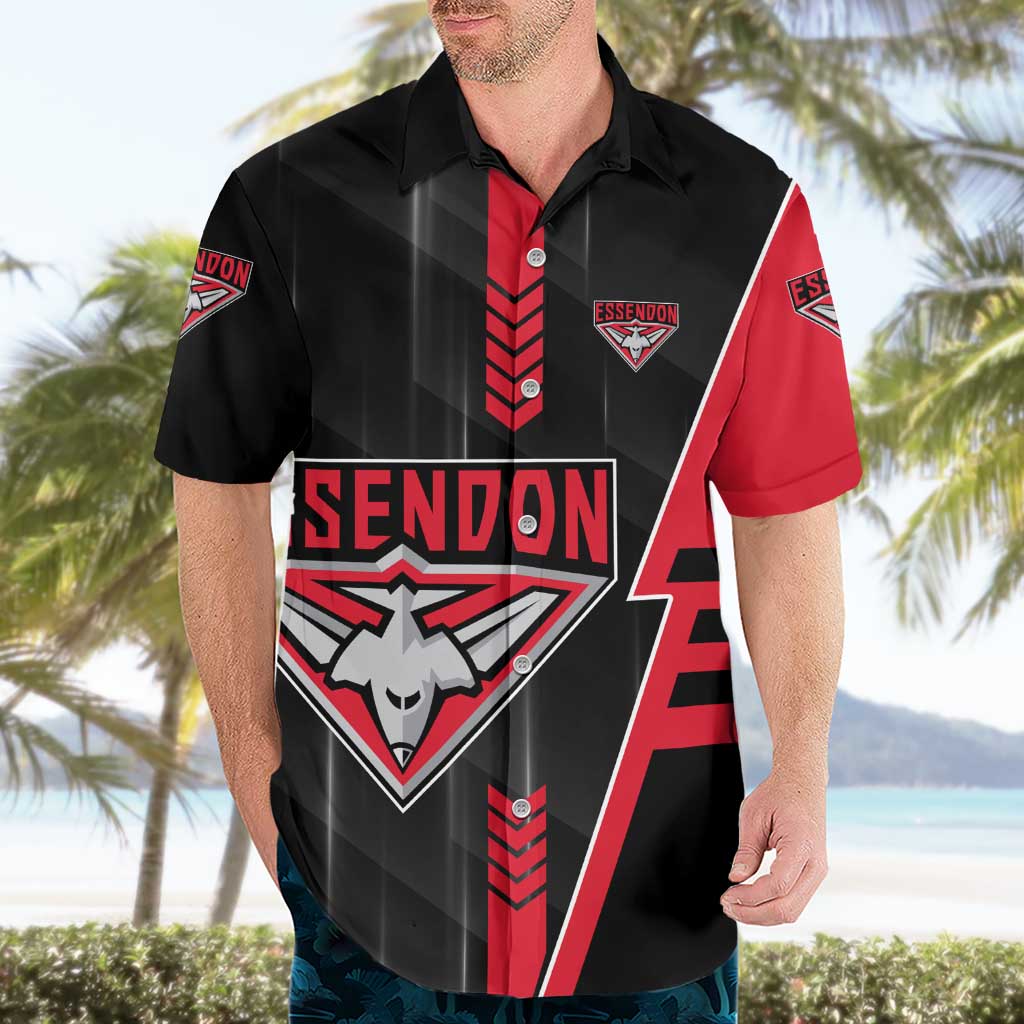 Personalized Essendon Bombers Hawaiian Shirt Modern Geometric Sports Graphic Style