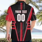 Personalized Essendon Bombers Hawaiian Shirt Modern Geometric Sports Graphic Style