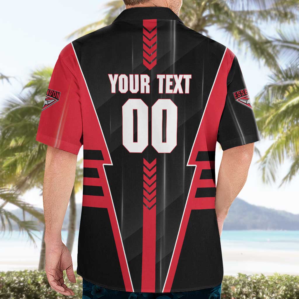 Personalized Essendon Bombers Hawaiian Shirt Modern Geometric Sports Graphic Style