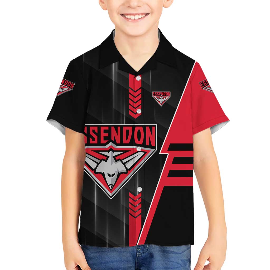 Personalized Essendon Bombers Hawaiian Shirt Modern Geometric Sports Graphic Style