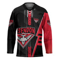 Personalized Essendon Bombers Hockey Jersey Modern Geometric Sports Graphic Style