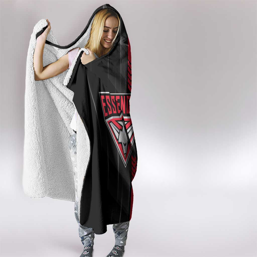 Essendon Bombers Hooded Blanket Modern Geometric Sports Graphic Style
