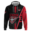 Personalized Essendon Bombers Hoodie Modern Geometric Sports Graphic Style
