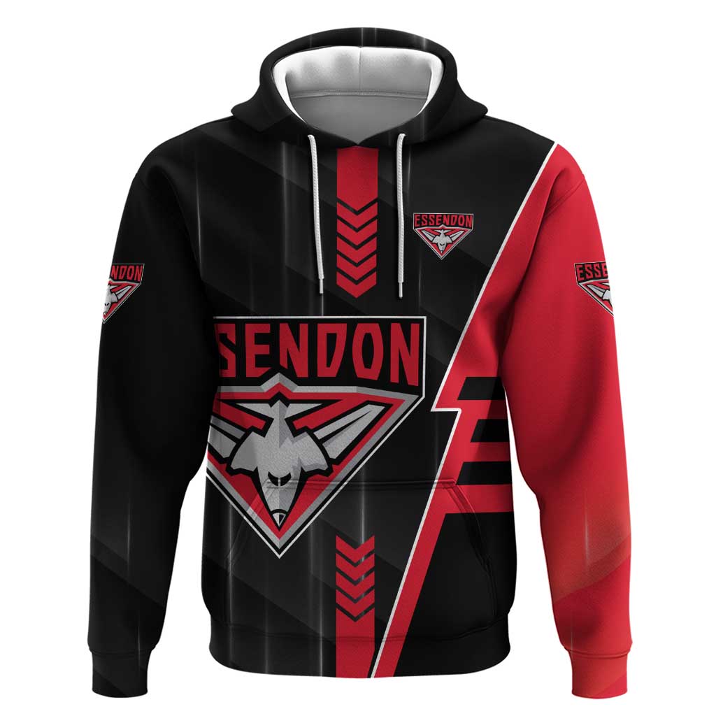Personalized Essendon Bombers Hoodie Modern Geometric Sports Graphic Style