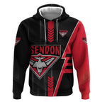 Personalized Essendon Bombers Hoodie Modern Geometric Sports Graphic Style
