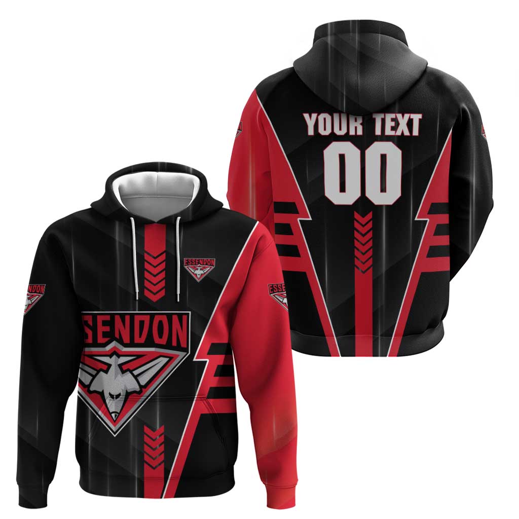 Personalized Essendon Bombers Hoodie Modern Geometric Sports Graphic Style