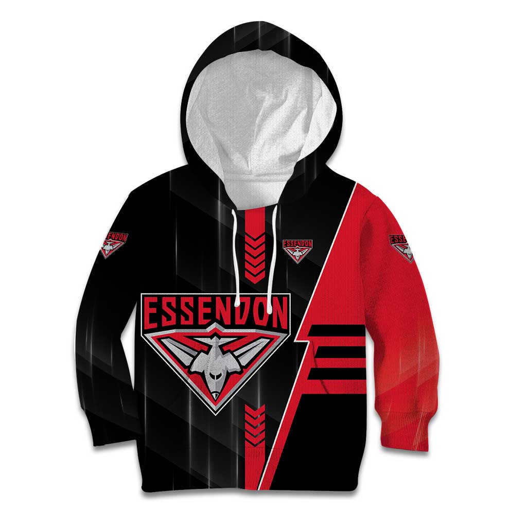 Personalized Essendon Bombers Kid Hoodie Modern Geometric Sports Graphic Style