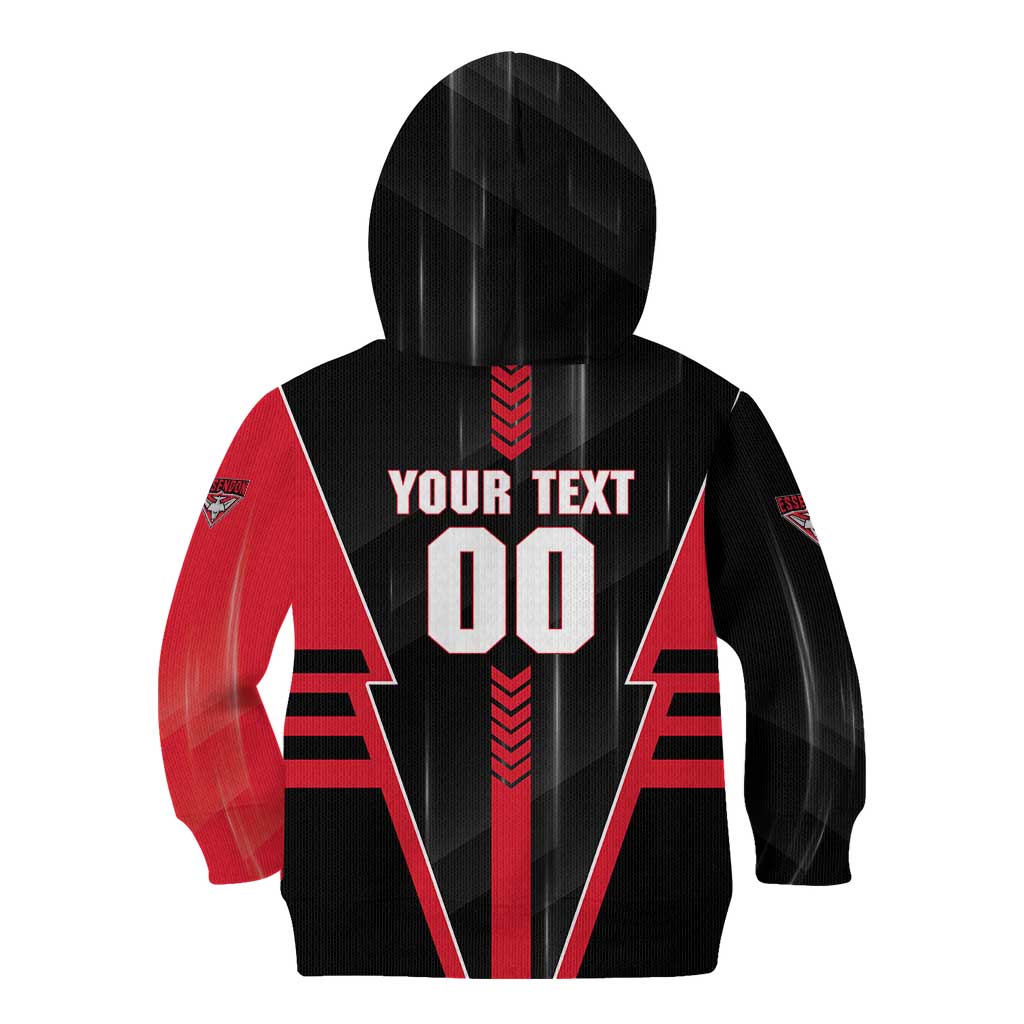 Personalized Essendon Bombers Kid Hoodie Modern Geometric Sports Graphic Style