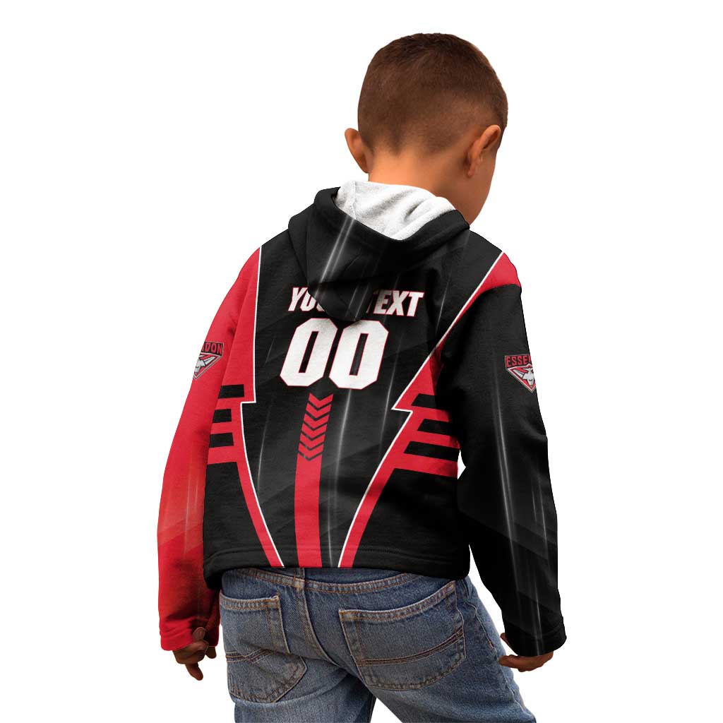 Personalized Essendon Bombers Kid Hoodie Modern Geometric Sports Graphic Style